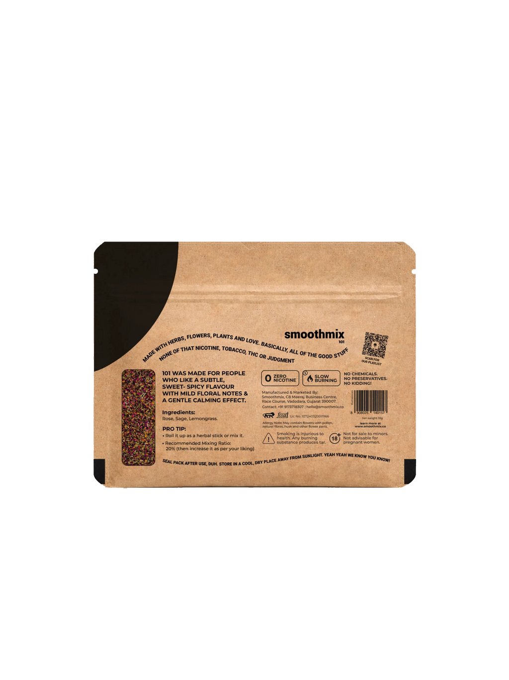Brown packaging of Smoothimix on a white background