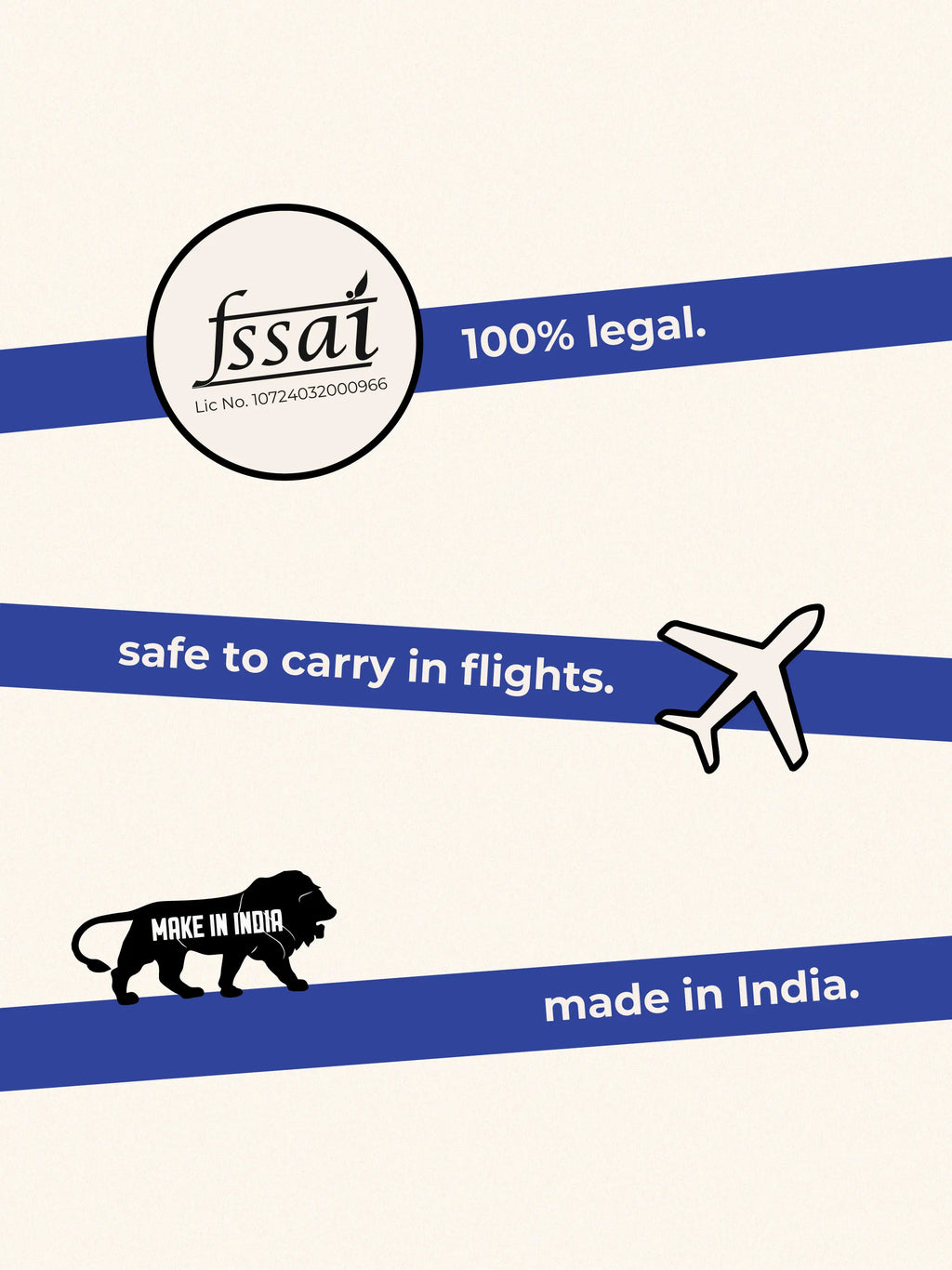 Smoothmix label with FSSAI logo, airplane icon, and 'Made in India' text on a white background.