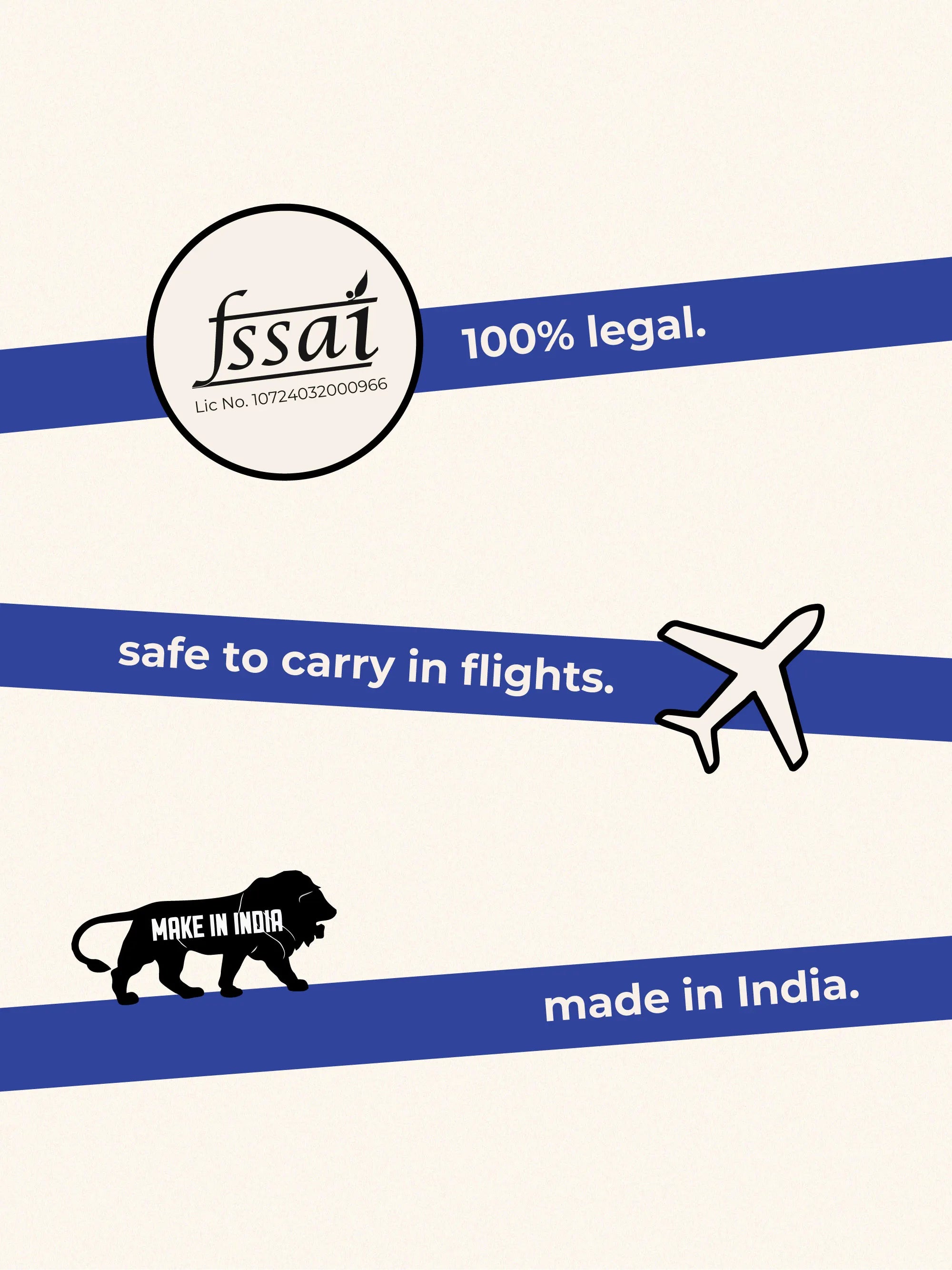 Smoothmix label with FSSAI logo, airplane icon, and 'Made in India' text on a white background.