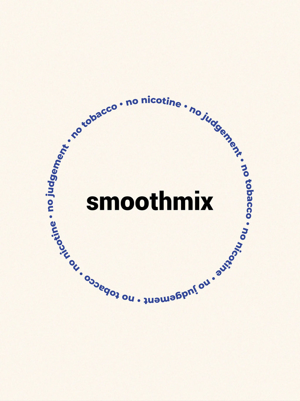 Circular design with 'smoothmix' text in the center on a white background