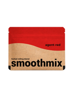 Red and brown package of smoothmix Agent Red herbal blend pouch on a white background